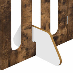 vidaXL Folding Pet Fence 2 pcs Smoked Oak 100.5 x 38 x 70 cm 6