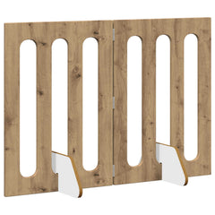 vidaXL Folding Pet Fence 2 pcs Artisan Oak 100.5 x 38 x 70 cm 3