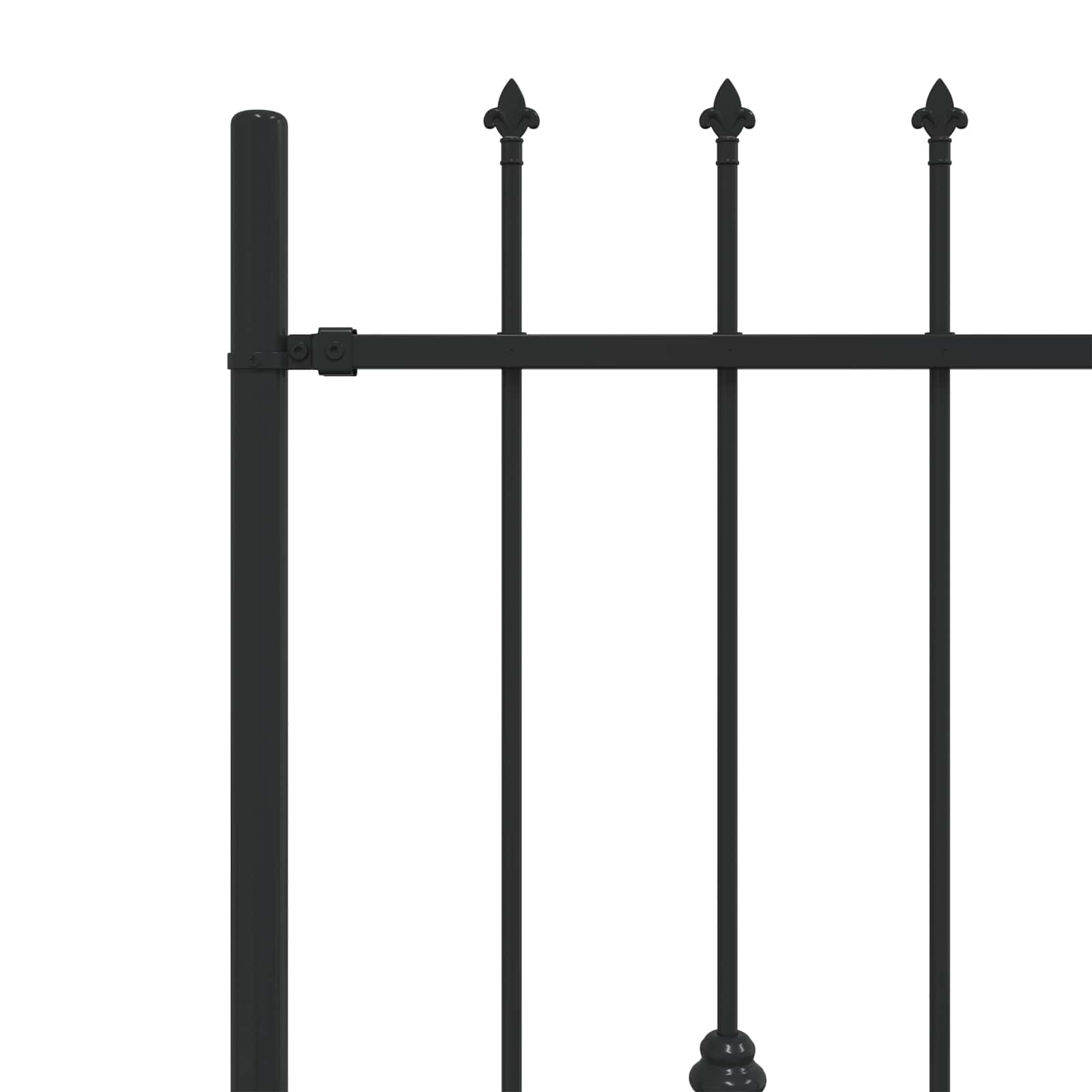 vidaXL Spike Fence ASTEN 200 x 166 cm Powder-Coated Steel Black 5