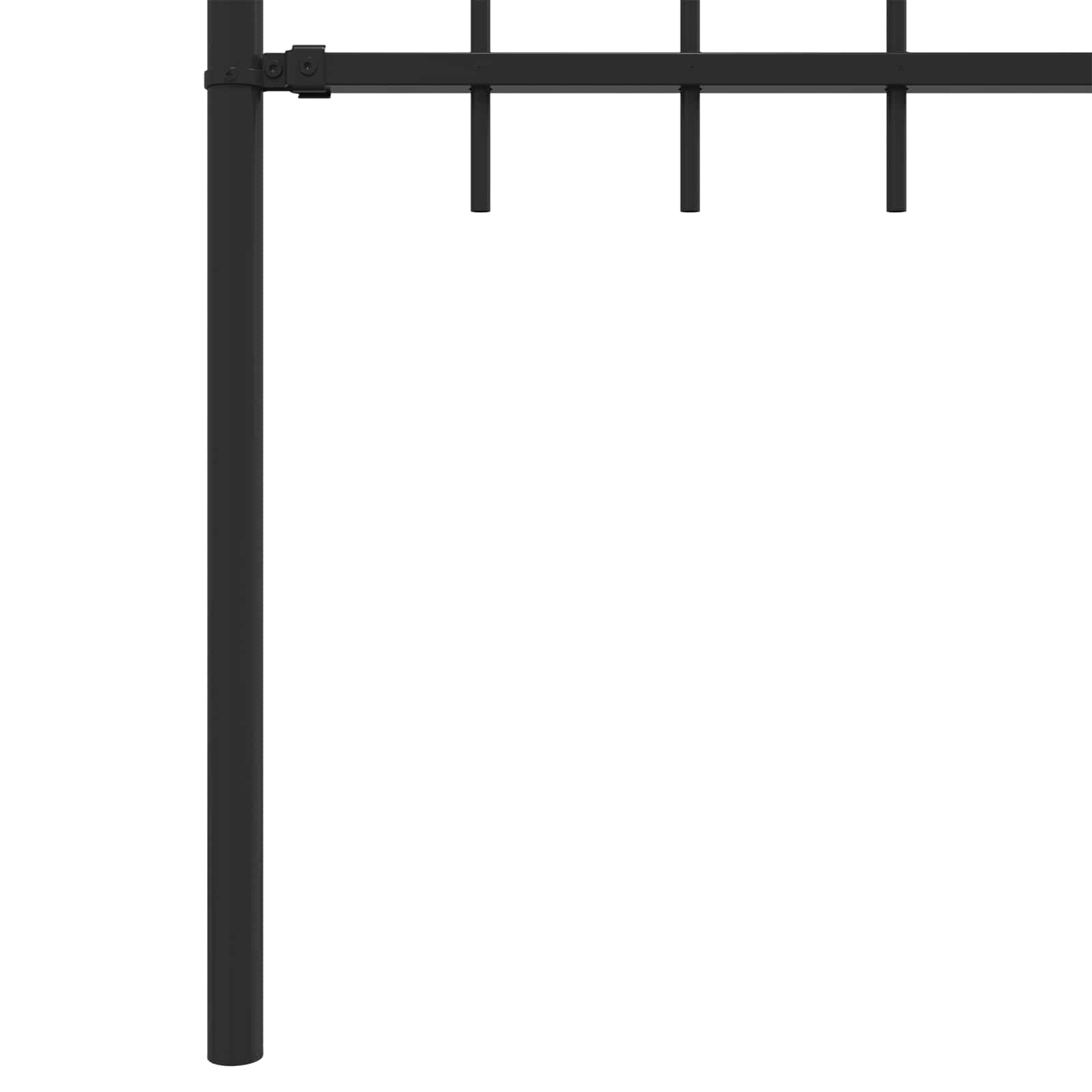 vidaXL Spike Fence ASTEN 200 x 166 cm Powder-Coated Steel Black 6
