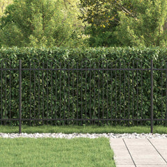 vidaXL Spike Arch Fence DRONTEN 200 x 150 cm Powder-Coated Steel Black 3