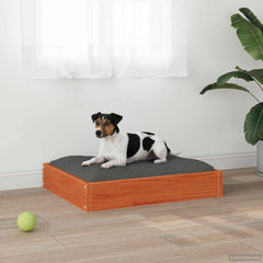vidaXL Dog Bed Wax Brown 51.5 x 44 x 9 cm Solid Pine Wood 4