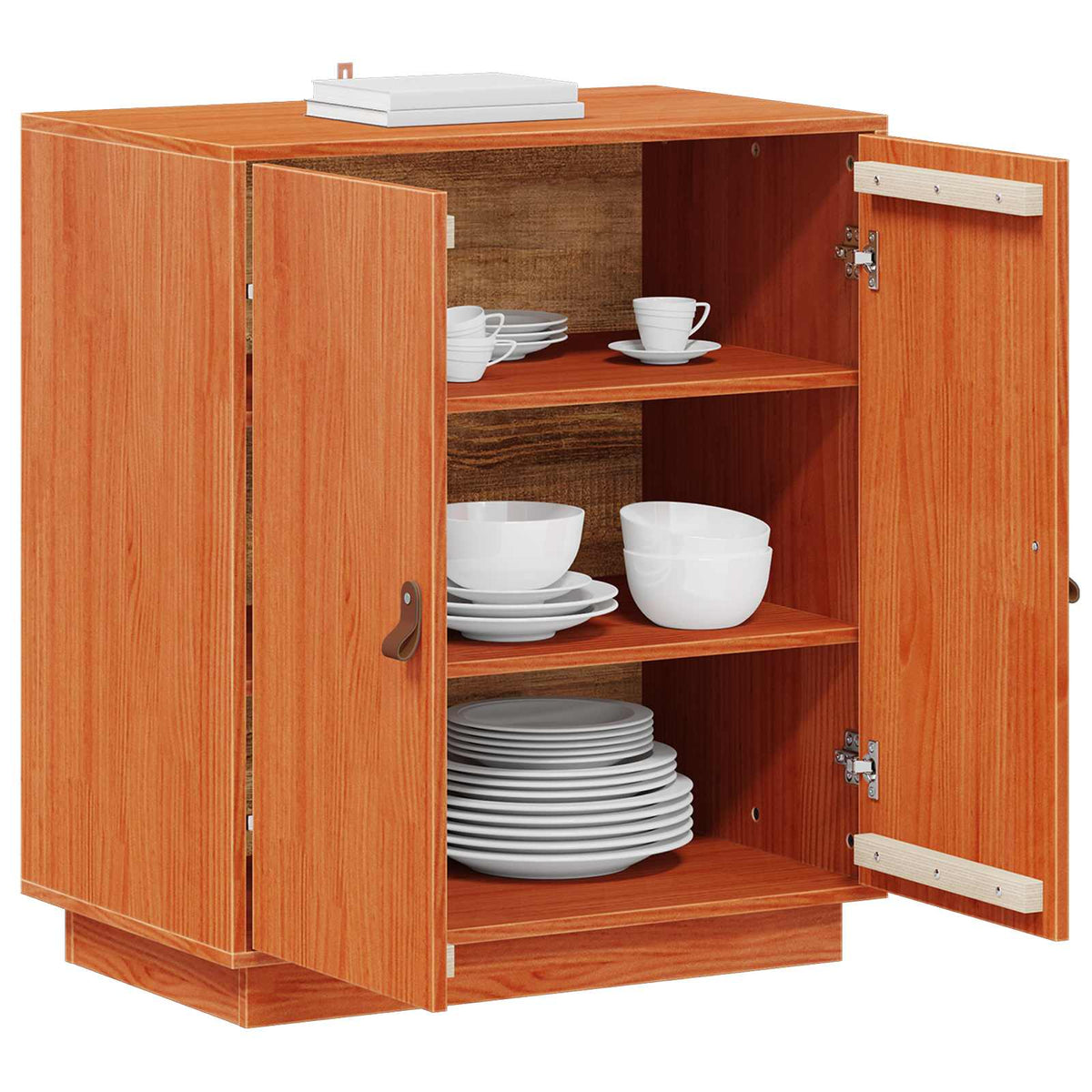 vidaXL Sideboard Wax Brown 65.5 x 40 x 75 cm Solid Pine Wood 3