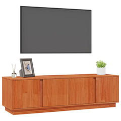 TV Cabinet 140x40x40 cm Solid Wood Pine Wax brown