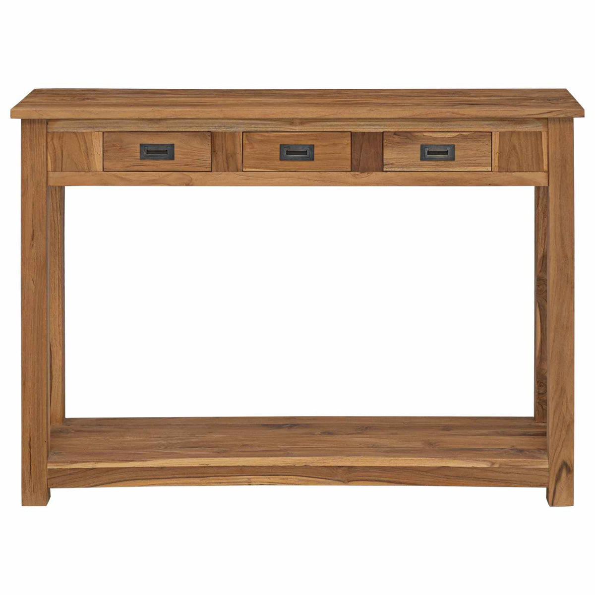 vidaXL Console Table Natural 110 x 30 x 80 cm Solid Teak Wood 3