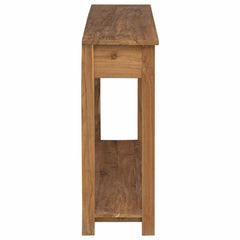 vidaXL Console Table Natural 110 x 30 x 80 cm Solid Teak Wood 4
