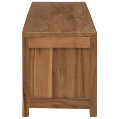 vidaXL TV Cabinet 110 x 30 x 35 cm Natural Solid Teak Wood 4