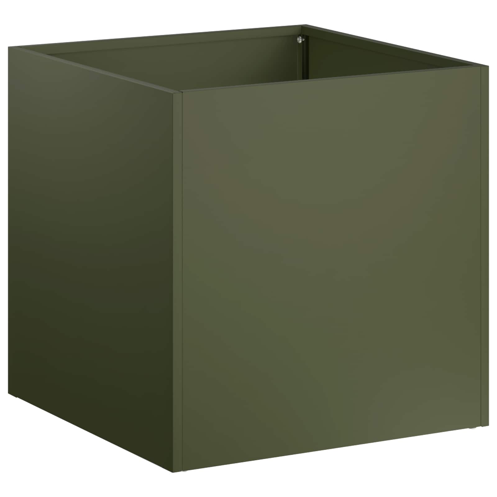 vidaXL Garden Planter 2 pcs Olive Green 25 x 25 x 25 cm 3