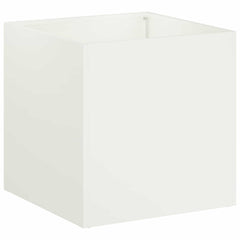 vidaXL Garden Planter White 35 x 35 x 35 cm Cold-rolled Steel 2