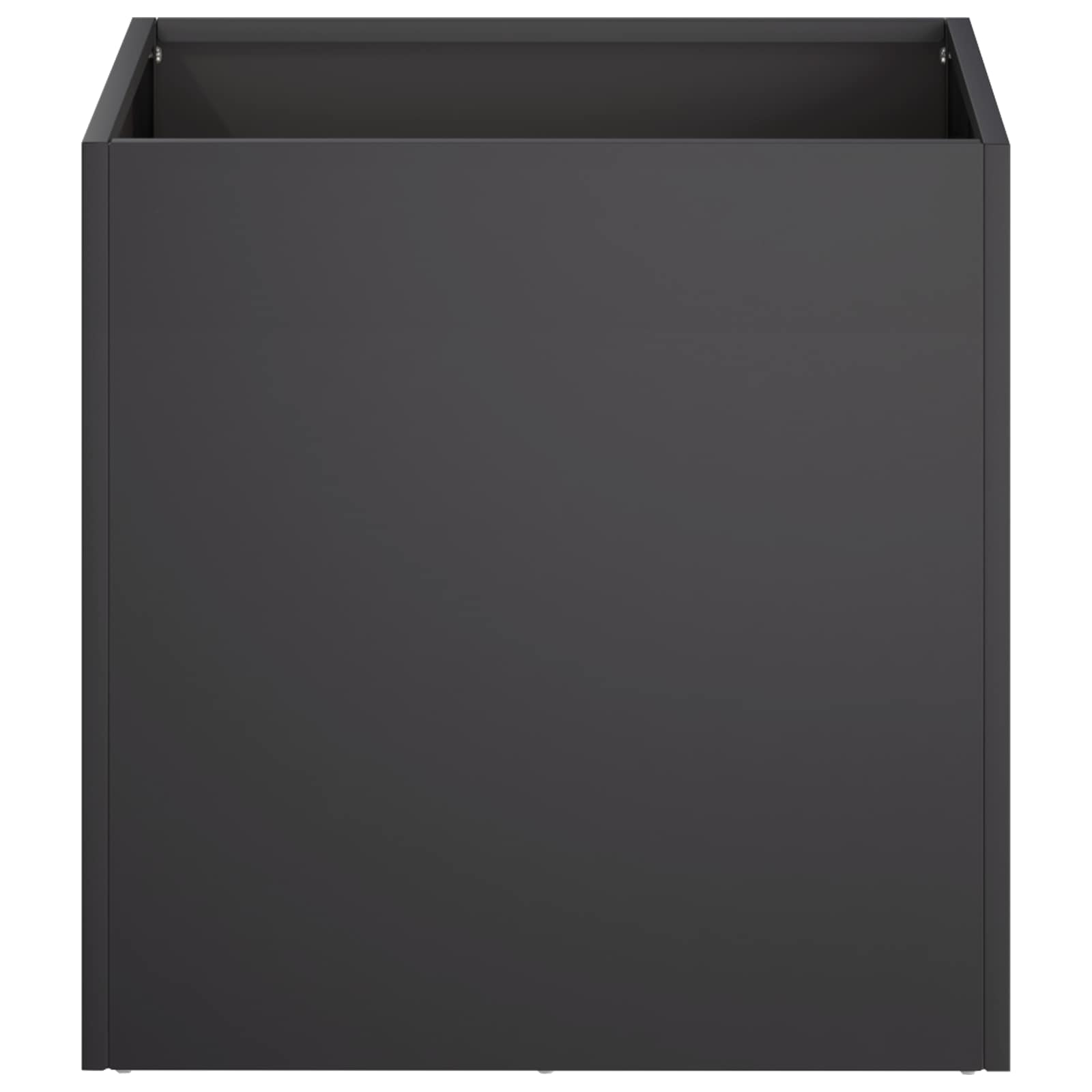 vidaXL Garden Planter 2 pcs Black 45 x 45 x 45 cm Cold-rolled Steel 4