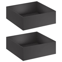 vidaXL Garden Planter 2 pcs Black 40 x 40 x 20 cm Cold-rolled Steel 2