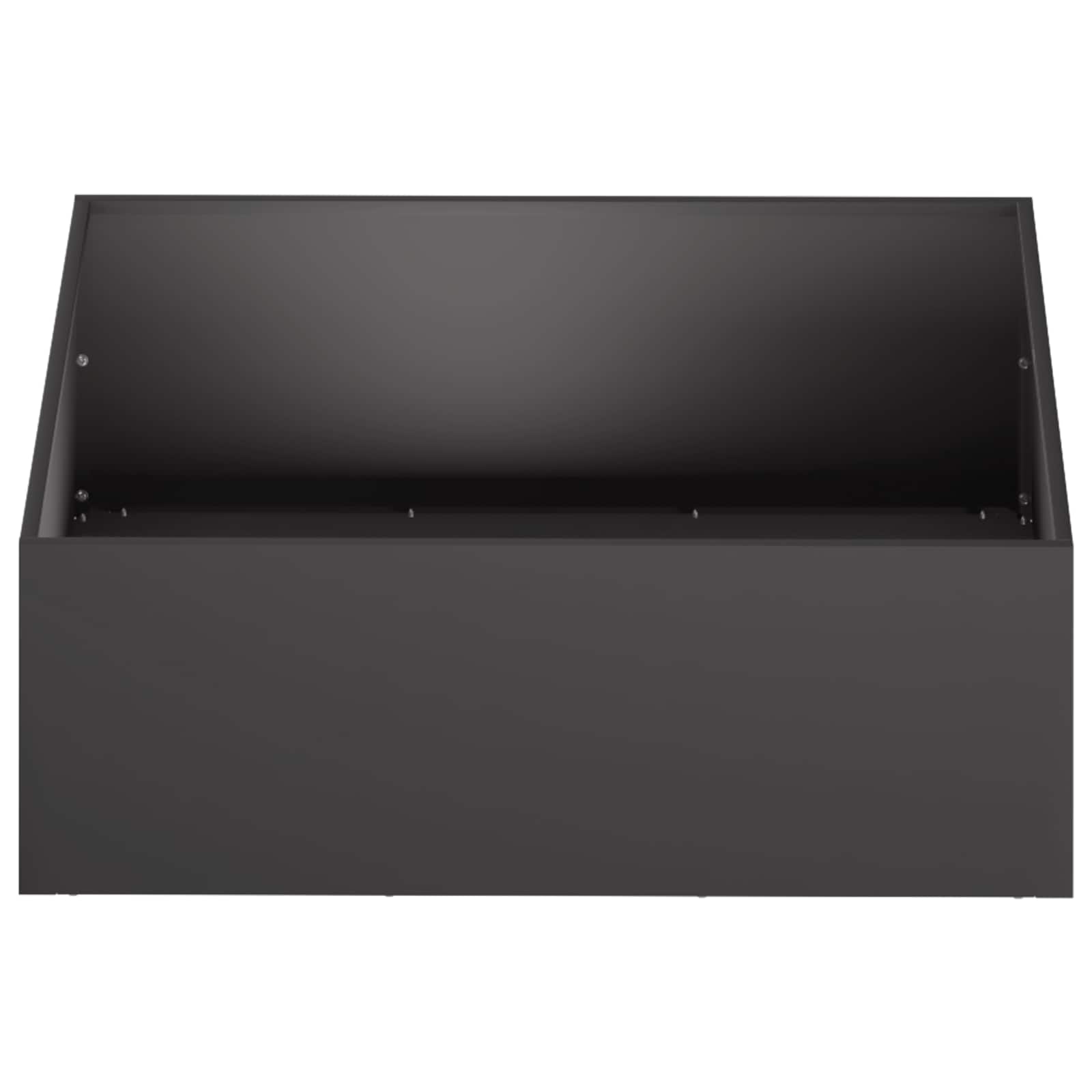 vidaXL Garden Planter 2 pcs Black 40 x 40 x 20 cm Cold-rolled Steel 4