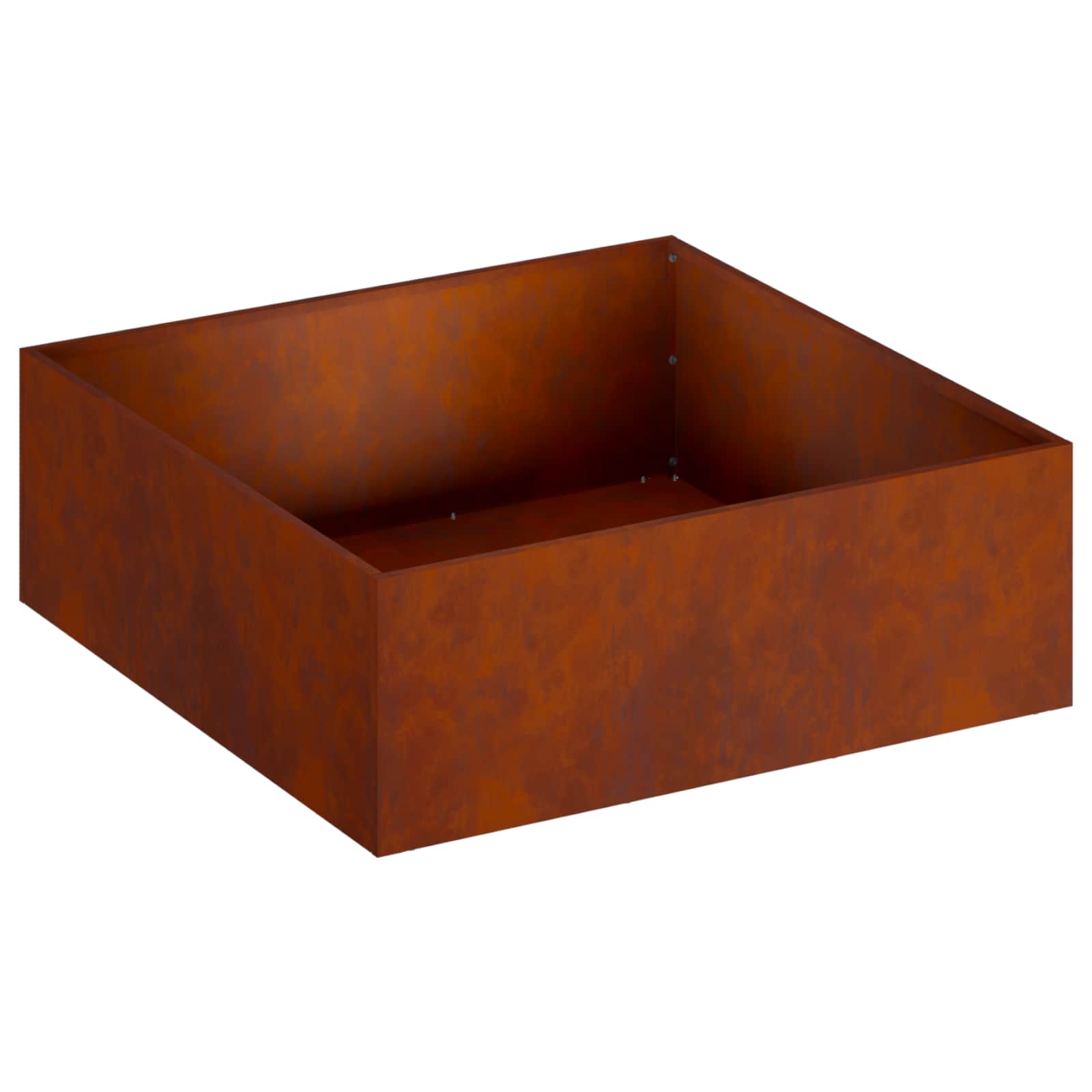 vidaXL Garden Planter 2 pcs Rusty 40 x 40 x 20 cm Weathering Steel 4