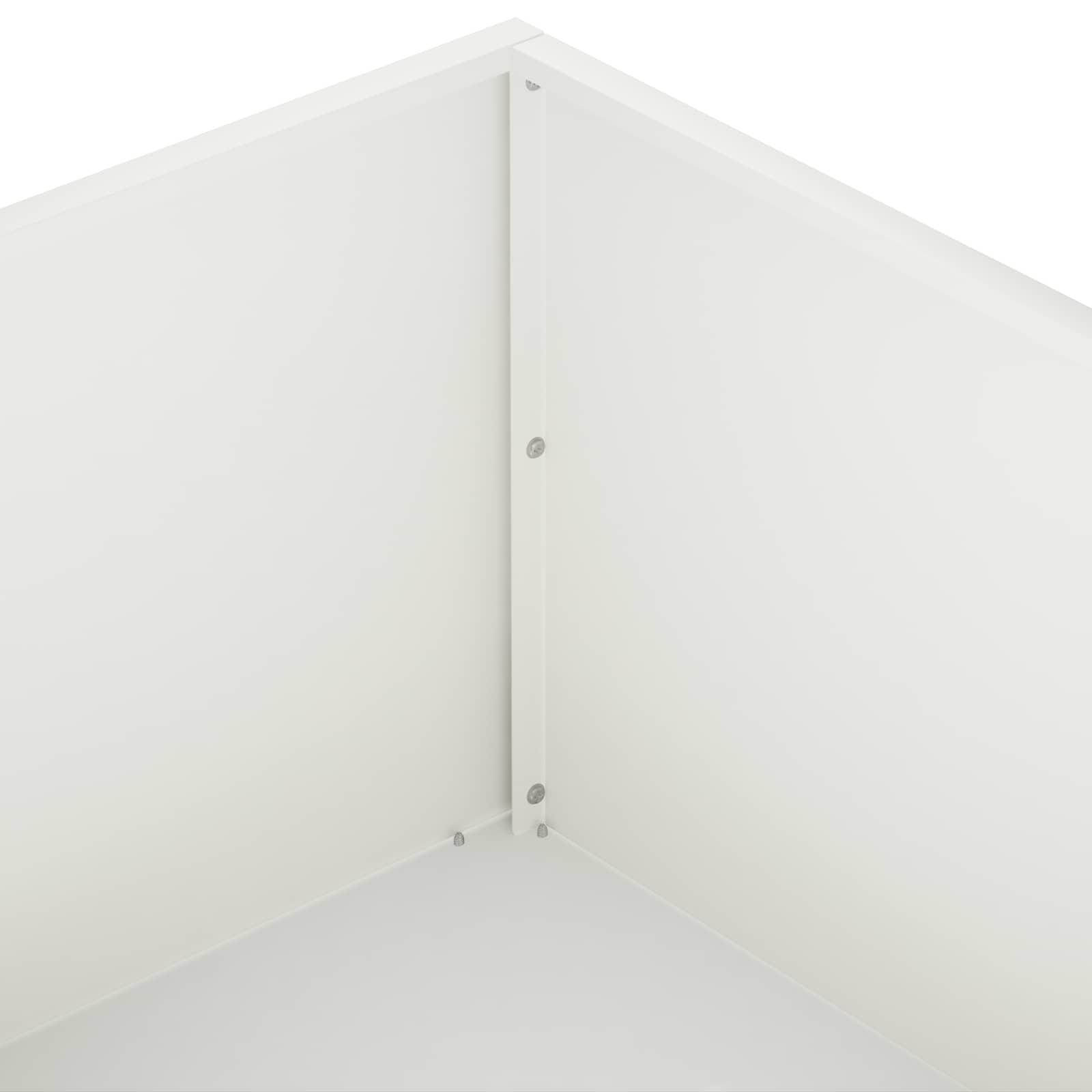 vidaXL Garden Planter 2 pcs White 60 x 60 x 20 cm Cold-rolled Steel 6