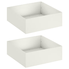 vidaXL Garden Planter 2 pcs White 60 x 60 x 20 cm Cold-rolled Steel 2