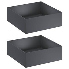vidaXL Garden Planter 2 pcs Anthracite 60 x 60 x 20 cm 2