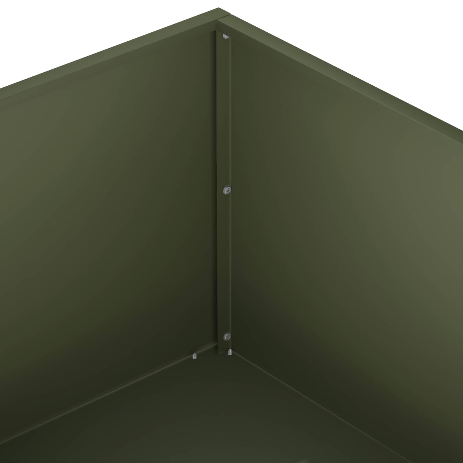 vidaXL Garden Planter 2 pcs Olive Green 60 x 60 x 20 cm 6