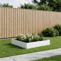 vidaXL Garden Planter Cold-rolled Steel White Height 20 cm