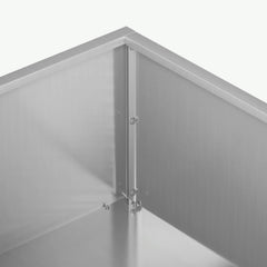 vidaXL Garden Planter Silver 100 x 100 x 20 cm Galvanised Steel 5