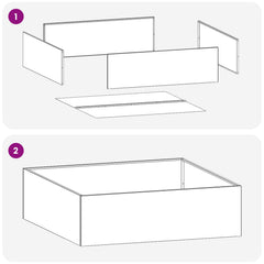 vidaXL Garden Planter Silver 100 x 100 x 20 cm Galvanised Steel 6