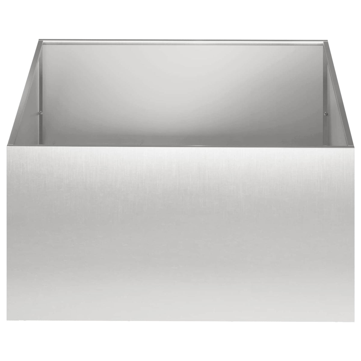 Garden Planter Silver Stainless Steel Height 30 cm 40 cm 40 cm
