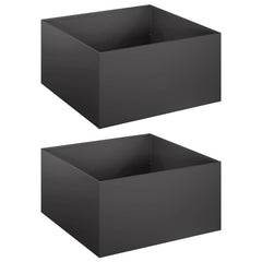 vidaXL Garden Planter 2 pcs Black 60 x 60 x 30 cm Cold-rolled Steel 2