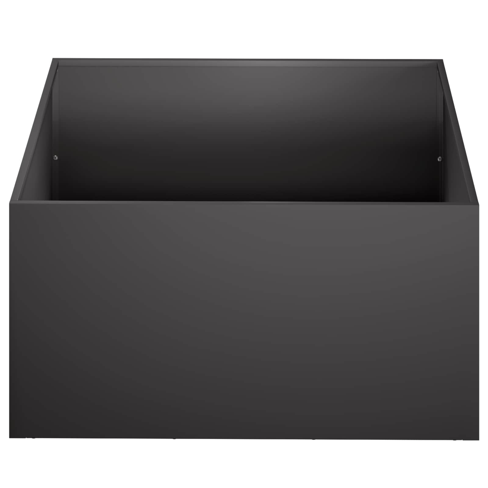 vidaXL Garden Planter 2 pcs Black 60 x 60 x 30 cm Cold-rolled Steel 4