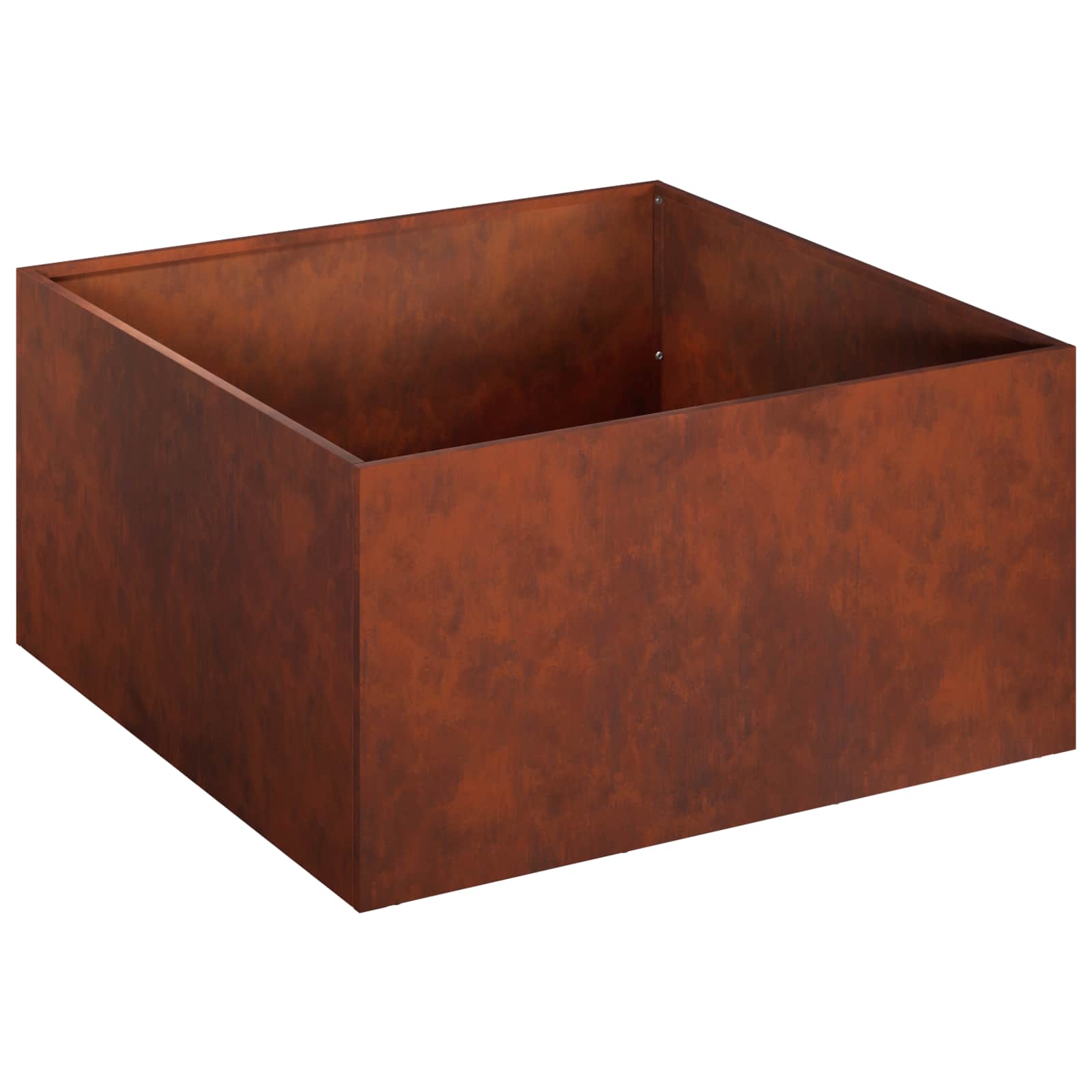 vidaXL Garden Planter 2 pcs Rusty 60 x 60 x 30 cm Weathering Steel 4