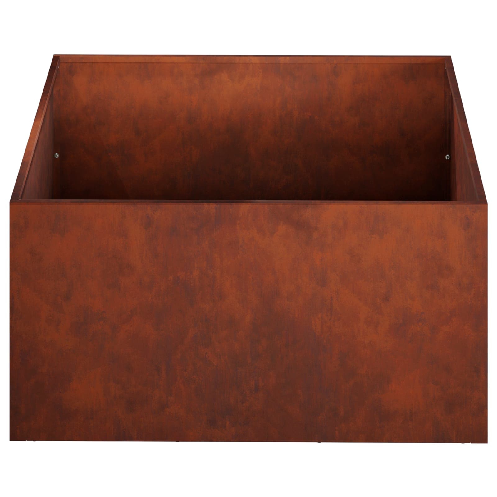 vidaXL Garden Planter 2 pcs Rusty 60 x 60 x 30 cm Weathering Steel 5
