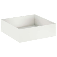vidaXL Garden Planter White 80 x 80 x 30 cm Cold-rolled Steel 2