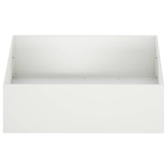 vidaXL Garden Planter White 80 x 80 x 30 cm Cold-rolled Steel 3