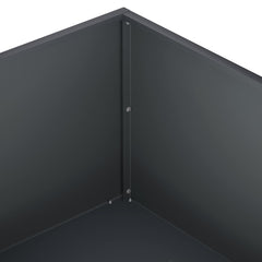 vidaXL Garden Planter Anthracite 80 x 80 x 30 cm Cold-rolled Steel 5