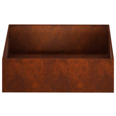 vidaXL Garden Planter Rusty 80 x 80 x 30 cm Weathering Steel 4