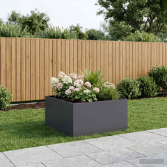 vidaXL Garden Planter Cold-rolled Steel Anthracite Height 40 cm