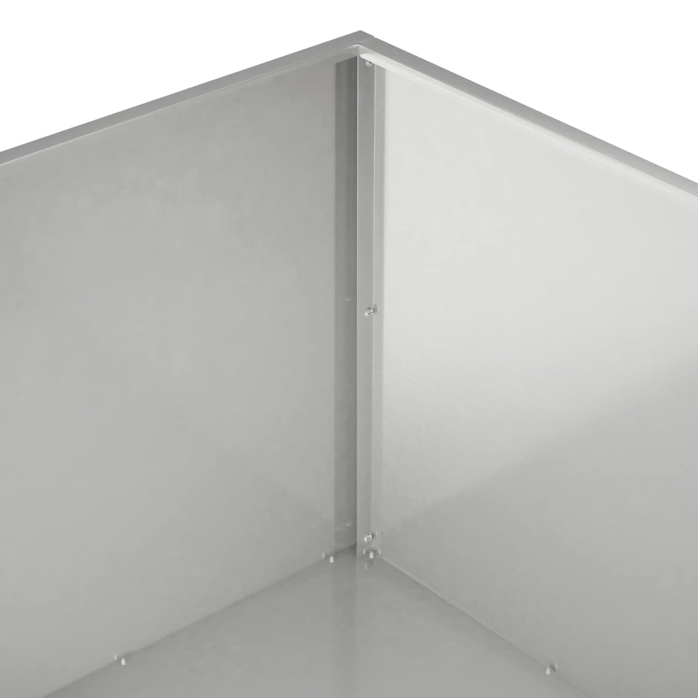 Garden Planter Silver 2 pcs Stainless Steel Depth 60 cm 40 cm
