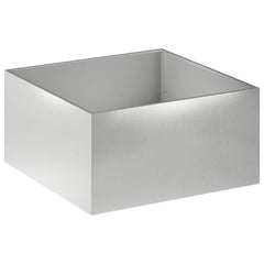 Garden Planter Silver 2 pcs Stainless Steel Depth 60 cm 40 cm
