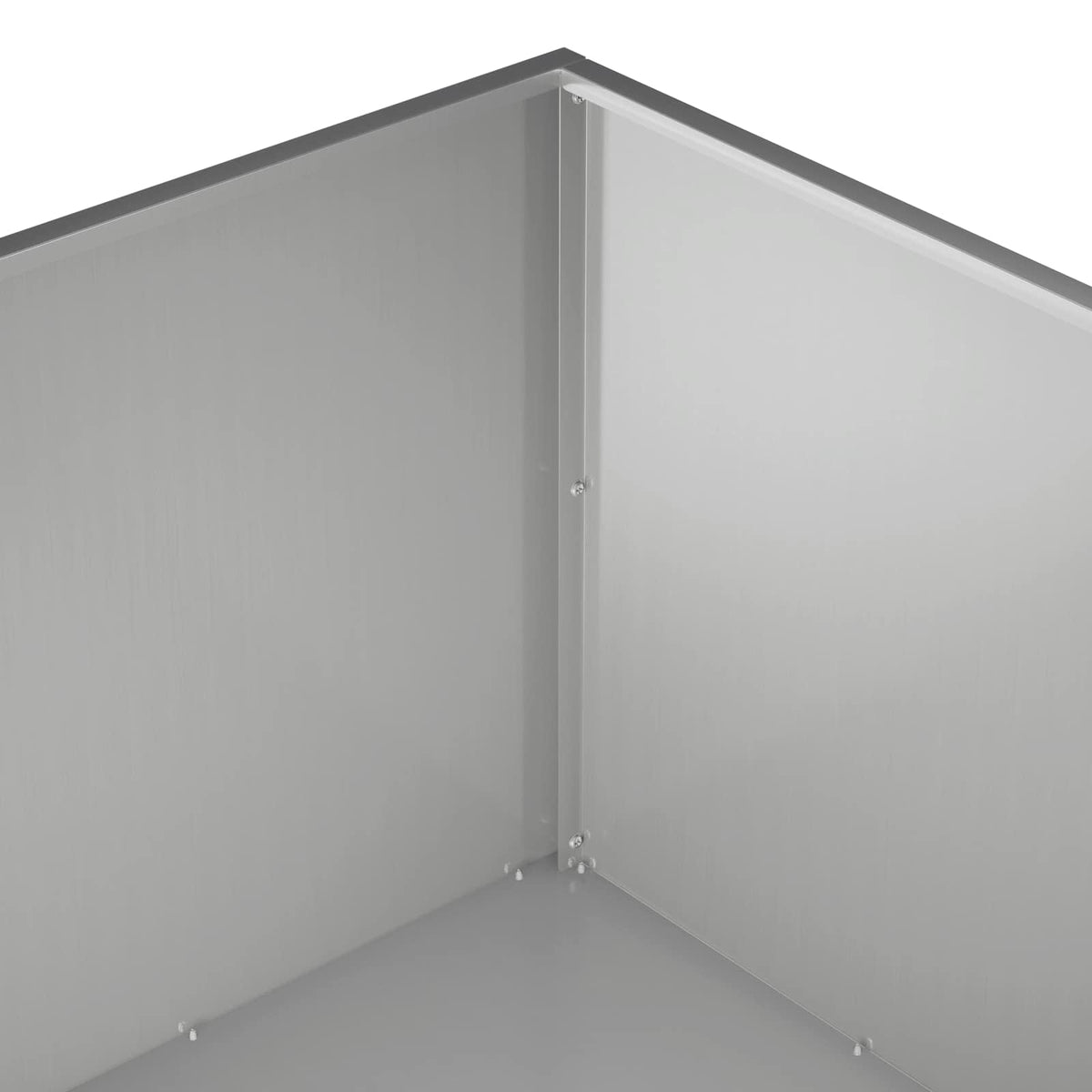 Garden Planter Silver Galvanised Steel Depth
