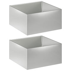 vidaXL Garden Planter 2 pcs Silver 60 x 60 x 40 cm Galvanised Steel 2