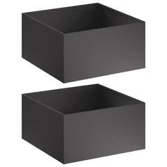 Garden Planter Cold-rolled Steel 2 pcs Black Depth 80 cm 40 cm