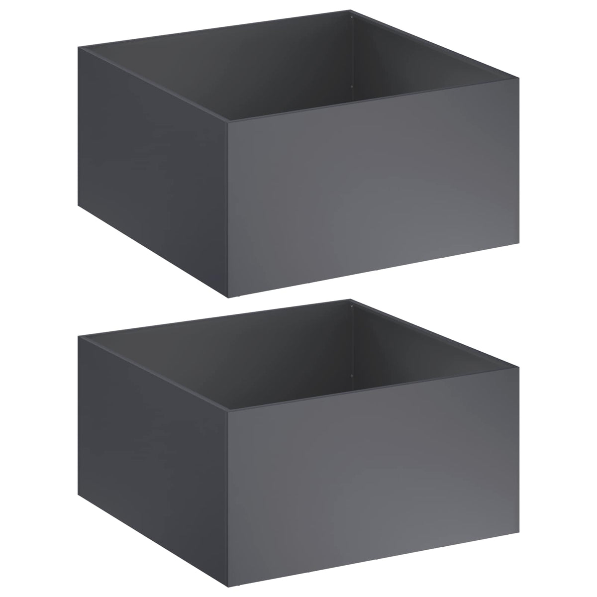 Garden Planter 2 pcs Anthracite Depth 80 cm 40 cm
