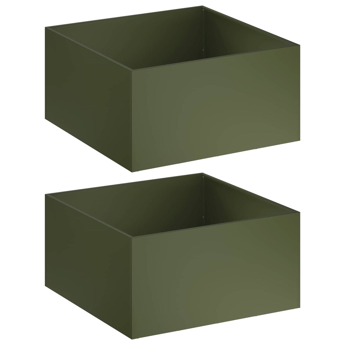 Garden Planter 2 pcs Olive Green Depth 80 cm 40 cm