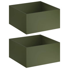 Garden Planter 2 pcs Olive Green Depth 80 cm 40 cm