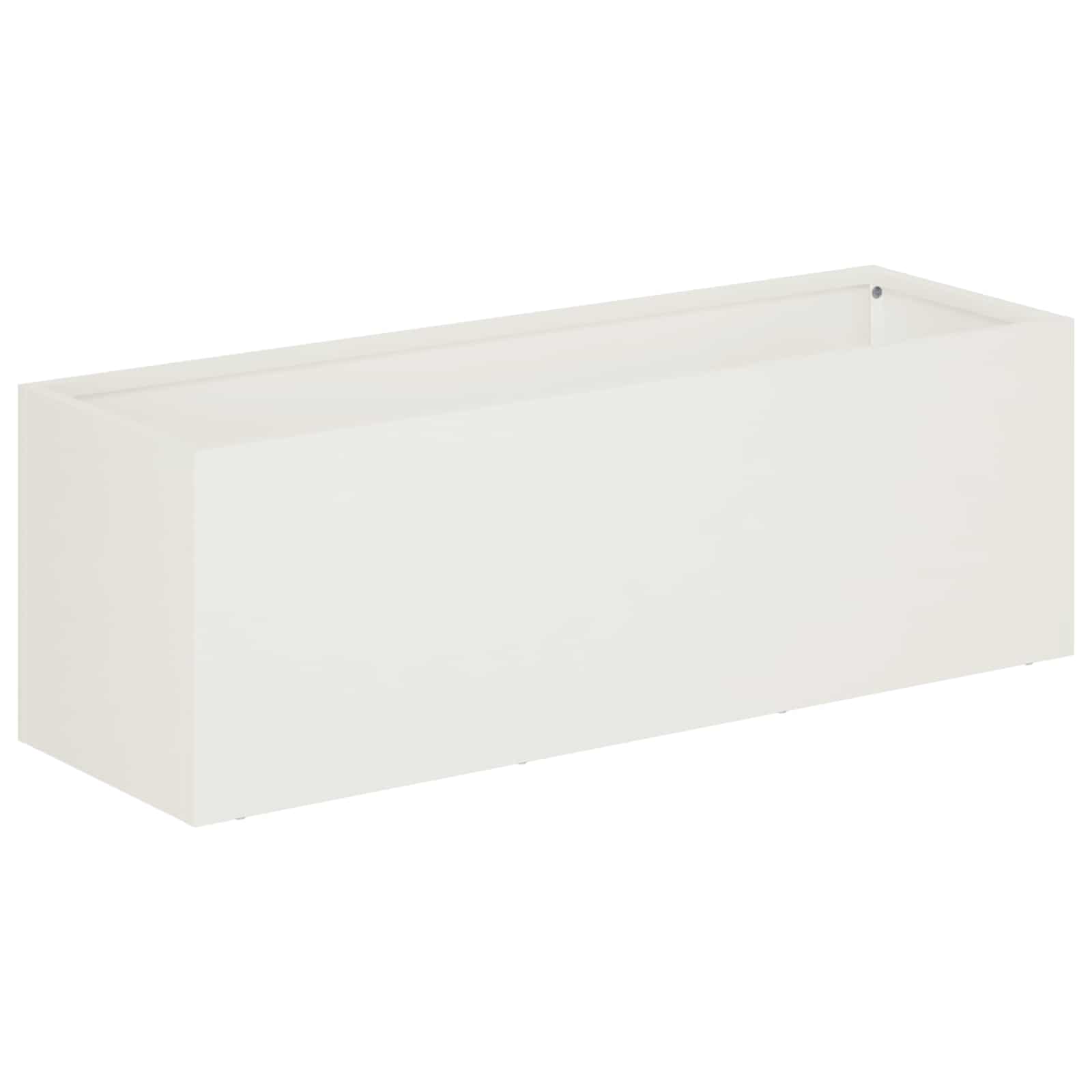 vidaXL Garden Planter White 40 x 20 x 20 cm Cold-rolled Steel 2