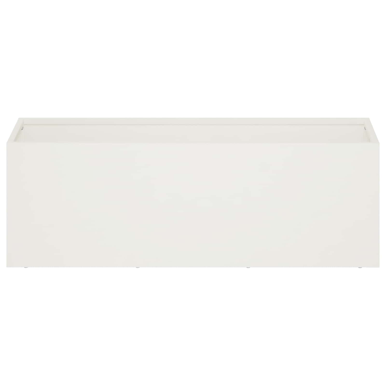 vidaXL Garden Planter White 40 x 20 x 20 cm Cold-rolled Steel 3