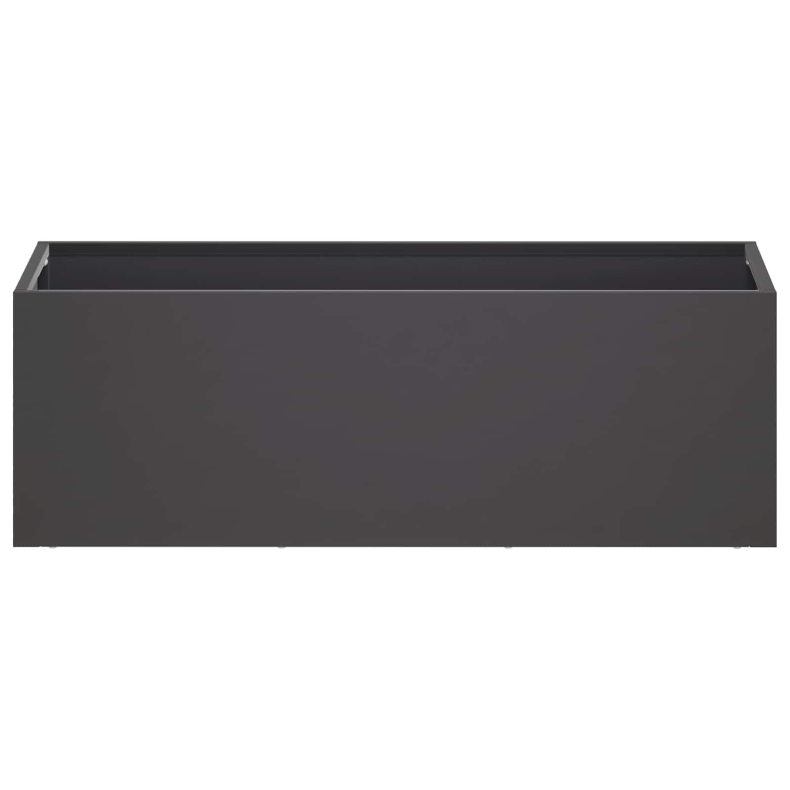 vidaXL Garden Planter Black 60 x 20 x 20 cm Cold-rolled Steel 3