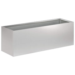 vidaXL Garden Planter 2 pcs Silver 60 x 20 x 20 cm Galvanised Steel 3