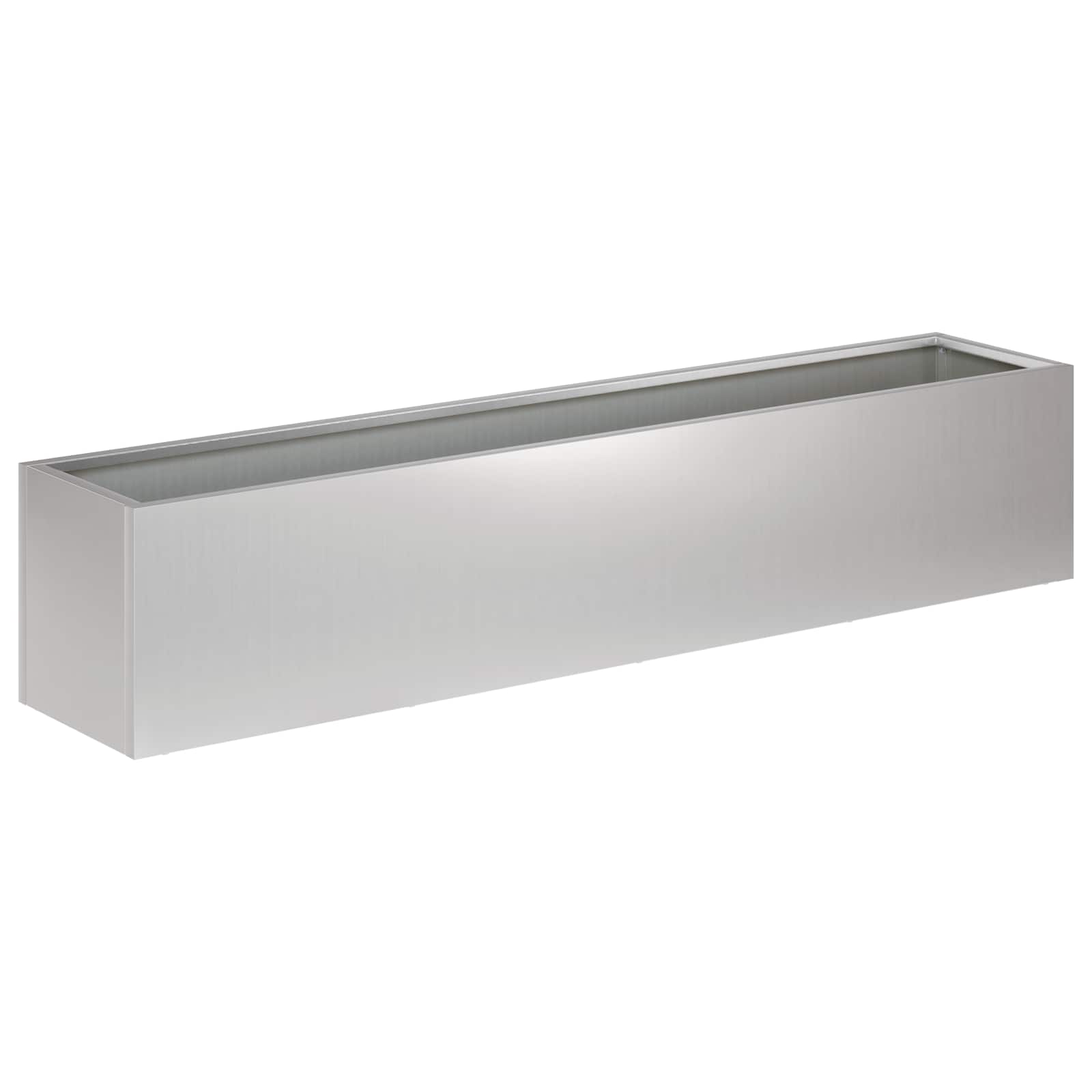 vidaXL Garden Planter Silver 80 x 20 x 20 cm Galvanised Steel 2