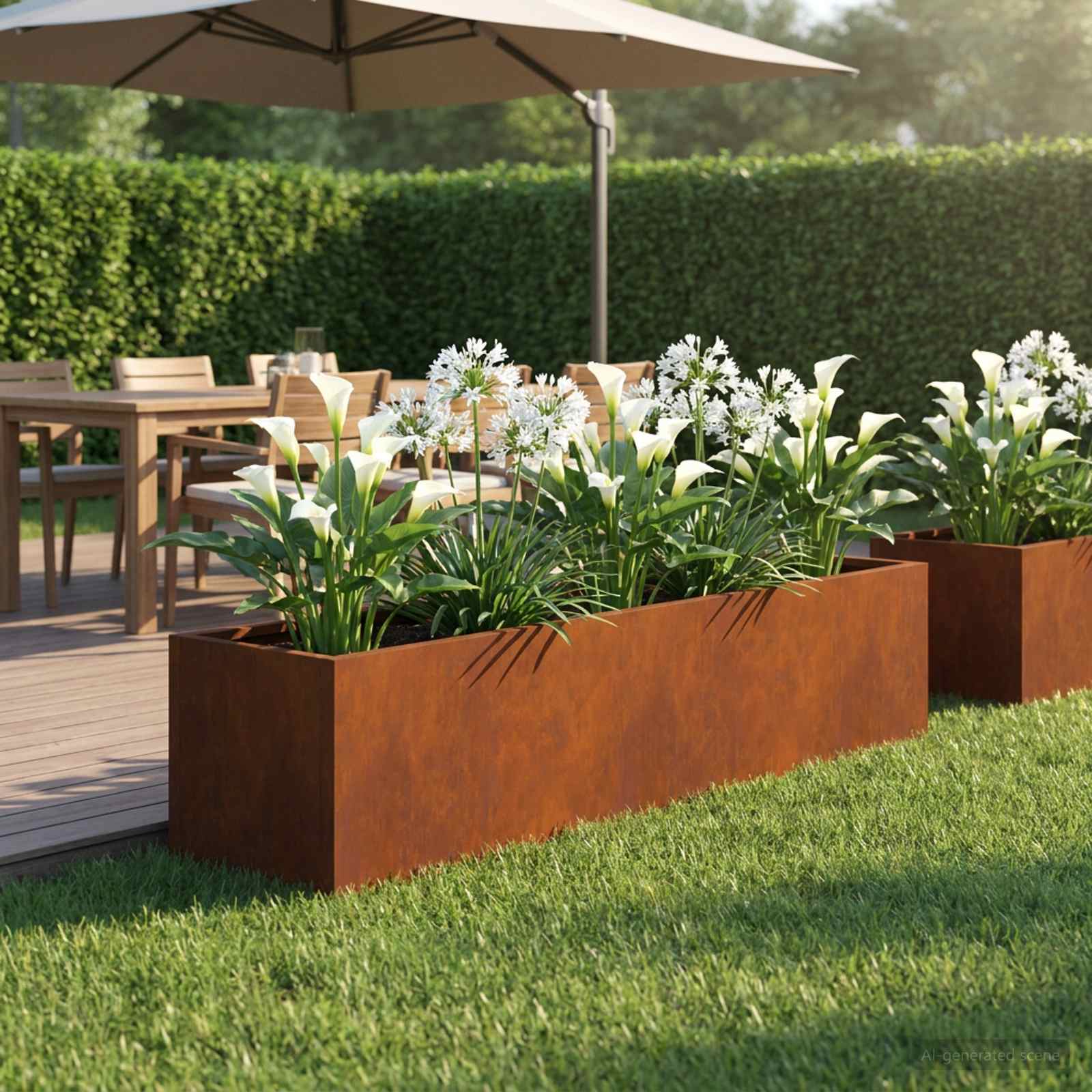 vidaXL Garden Planter Rusty 80 x 20 x 20 cm Weathering Steel 1