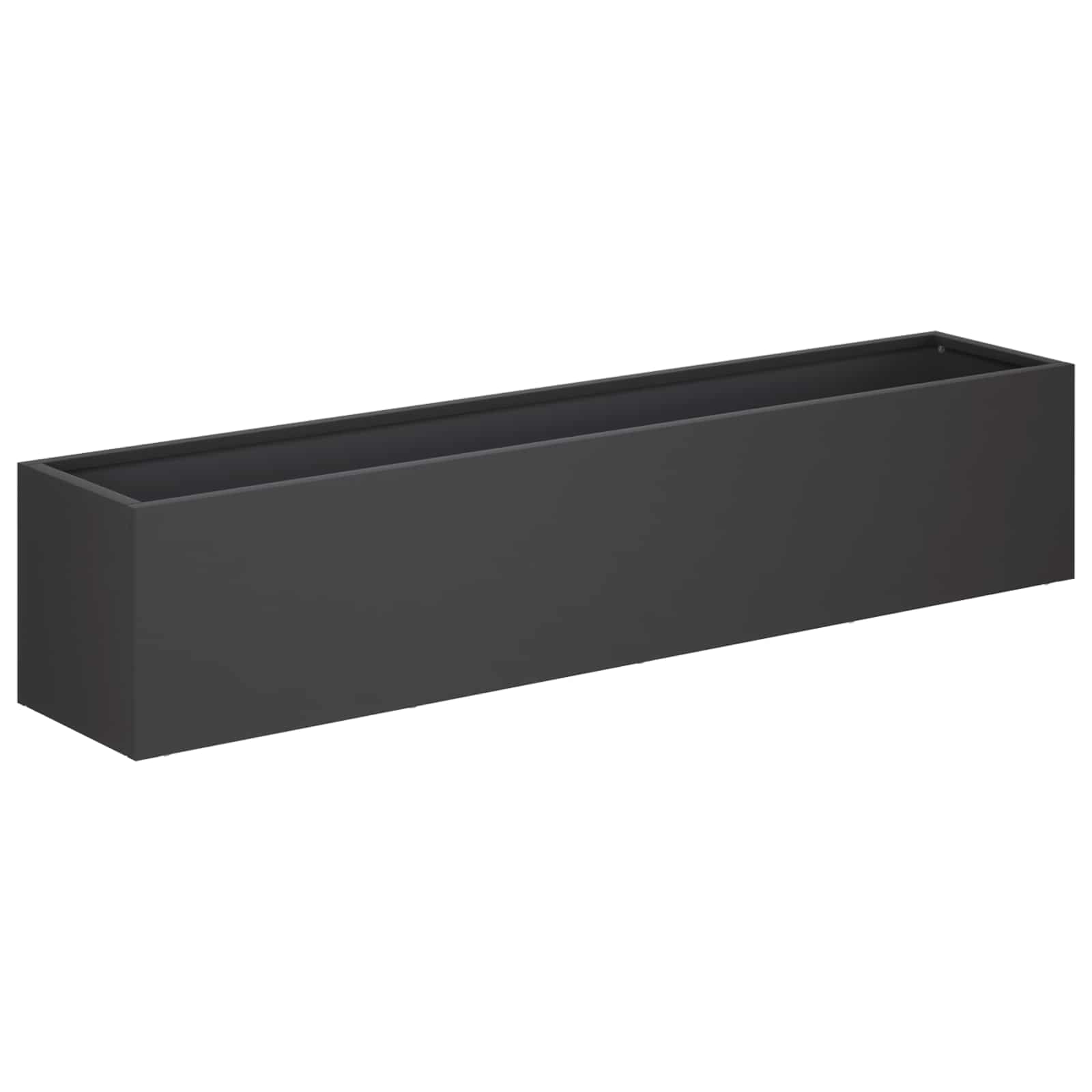 vidaXL Garden Planter 2 pcs Black 100 x 20 x 20 cm Cold-rolled Steel 3
