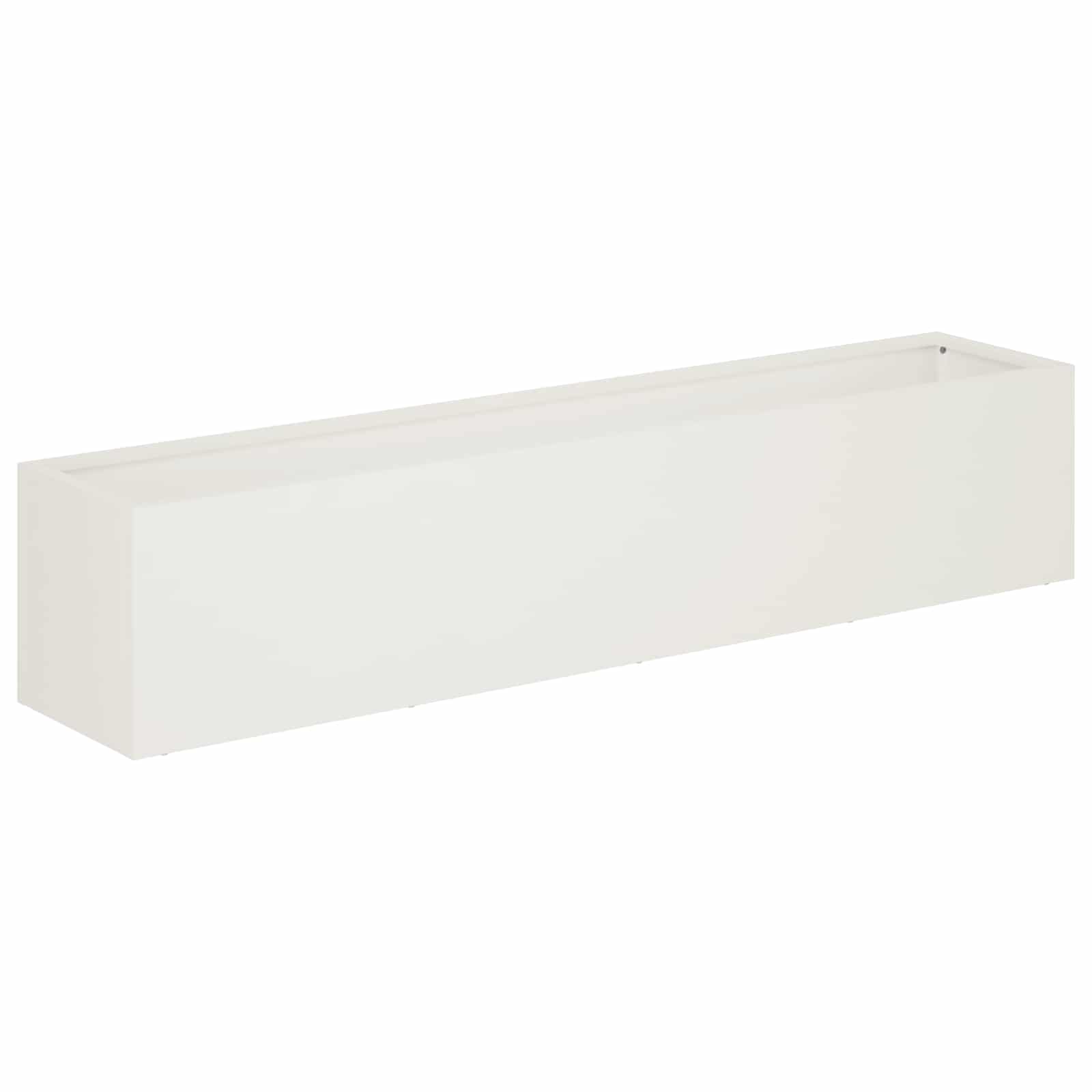 vidaXL Garden Planter 2 pcs White 100 x 20 x 20 cm Cold-rolled Steel 3